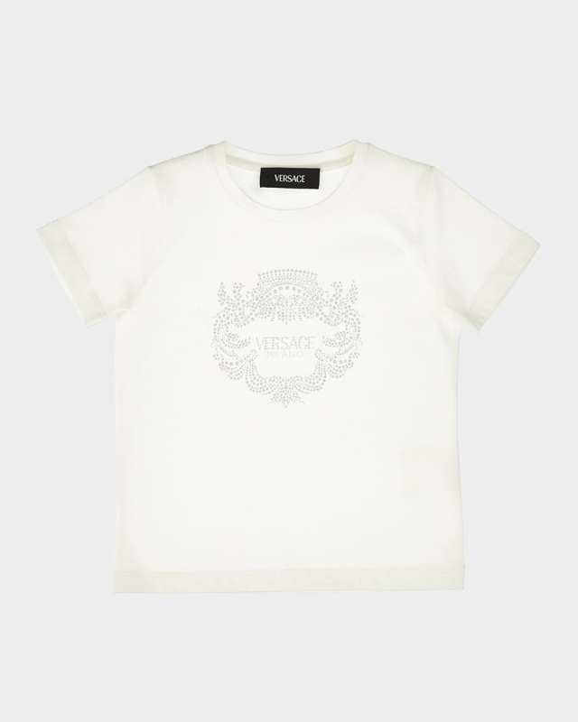 Girl's T-Shirt W/ Embellished Logo Crest, Size 2-5